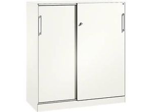 4062084067733 - C+P Schiebetürenschrank Asisto H1310xB1200xT435mm Korpus Verkehrsweiß Fronten Verkehrsweiß Anzahl Fächer 2