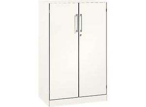 4062084629030 - Flügeltürenschrank ASISTO Höhe 1292 mm Breite 800 mm 2 Fachböden verkehrsweiß verkehrsweiß C+P