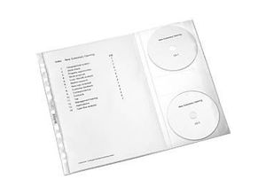 4002432363407 - Prospekthüllen 4761-30-03 mit CD-Klappe A4 transparent genarbt oben offen 012mm 4002432363407 5 Stück