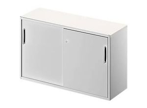 4051273725844 - Genius Beistellschrank TETRIS SOLID 2 OH in Schreibtischhöhe B 1200 mm 25 mm Abdeckplatte weiß 4051273725844 - Genius Beistellschrank TETRIS SOLID 2 OH in Schreibtischhöhe B 1200 mm 25 mm Abdeckplatte weiß
