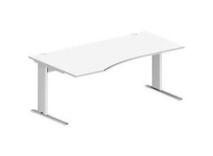 4250510837580 - Pure Schreibtisch PLANOVA BASIC Freiform Ansatz links C-Fuß B 1800 x T 1000 800 x H 717 mm weiß + Kabelkanal 4250510837580 - Pure Schreibtisch PLANOVA BASIC Freiform Ansatz links C-Fuß B 1800 x T 1000 800 x H 717 mm weiß + Kabelkanal