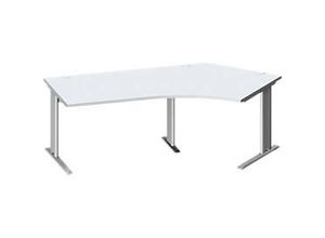 4250510838235 - Pure Winkelschreibtisch PLANOVA BASIC 135° Winkel rechts C-Fuß B 2165 x T 800 800 x H 717 mm lichtgrau weißalu + Kabelkanal 4250510838235 - Pure Winkelschreibtisch PLANOVA BASIC 135° Winkel rechts C-Fuß B 2165 x T 800 800 x H 717 mm lichtgrau weißalu + Kabelkanal