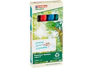 4004764957811 - Flipchart-Marker 32 Ecoline 4-32-4 Pack rot blau grün schwarz 1-5mm Keilspitze 4004764957811 4 Stück
