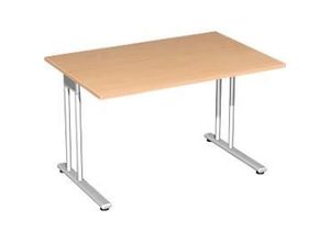 4038933430393 - Schreibtisch PALENQUE C-Fuß Rechteck B 1200 x T 800 x H 720 mm Buche 4038933430393 - Schreibtisch PALENQUE C-Fuß Rechteck B 1200 x T 800 x H 720 mm Buche