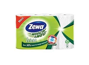7322541316499 - Küchenrollen Zewa Wisch & Weg Leicht 3-lagig 30 % weniger Fasern Paket mit 4 Rollen à 48 Tücher in 100 % recycelbarer Verpackung 7322541316499 - Küchenrollen Zewa Wisch & Weg Leicht 3-lagig 30 % weniger Fasern Paket mit 4 Rollen à 48 Tücher in 100 % recycelbarer Verpackung