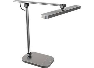 3595560037780 - PURELINE LED Schreibtischleuchte dimmbar 3000K 4000K 5700K Helligkeitssensor Gelenkarm metallgrau