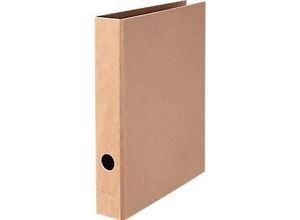 4014481224547 - Ordner PURE Nature Format A4 Rückenbreite 50 mm für ca 350 Blatt Hebelmechanik Griffloch & Raumsparschlitze Karton braun