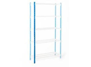 3612970782366 - Universal-Steckregal Stützen mit Kunststofffüßen H 2500 mm himmelblau