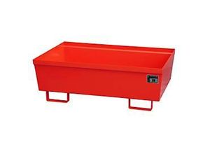 4052462017344 - eurokraft pro Stahl-Auffangwanne mit Randprofilierung LxBxH 1200 x 800 x 415 mm ohne Rost rot RAL 3000