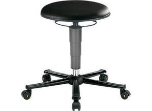 4016849297255 - ESD Drehhocker Kunstleder mit Rollen schwarz 4016849297255 - ESD Drehhocker Kunstleder mit Rollen schwarz