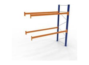 4058255107933 - Schulte Lagertechnik Palettenregal Anbauregal B 2786 x T 1100 x H 4000 mm 4 Ebenen Palettengewicht bis 1000 kg Feldlast 9000 kg blau orange 4058255107933 - Schulte Lagertechnik Palettenregal Anbauregal B 2786 x T 1100 x H 4000 mm 4 Ebenen Palettengewicht bis 1000 kg Feldlast 9000 kg blau orange
