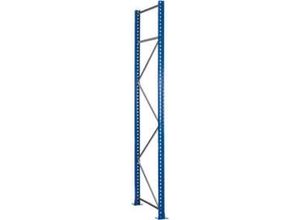 4058255036776 - Schulte Lagertechnik Palettenregal-Ständerrahmen S610-M18-U unmontiert T 800 x H 5500 mm Stützenbreite 76 mm blau verzinkt