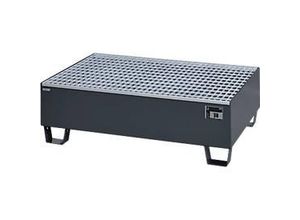 4052462074286 - Auffangwanne Pure 2 200 mit verzinktem Gitterrost L 1200 x B 800 x H 365 mm unterfahrbar Stahl anthrazit RAL 7016