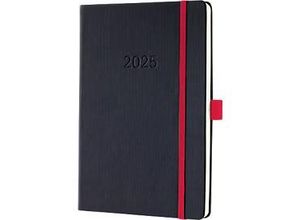 4004360780769 - Wochenkalender Conceptum 2025 192 Seiten DIN A5 kariert Softwave-Oberfläche Gummibandverschluss DE EN FR NL schwarz-rot 4004360780769 - Wochenkalender Conceptum 2025 192 Seiten DIN A5 kariert Softwave-Oberfläche Gummibandverschluss DE EN FR NL schwarz-rot