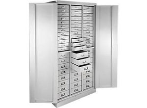 4050049406628 - Schubladenschrank 60 Schubladen Zylinderschloss 2-Punkt-Verriegelung B 800 x T 410 x H 1790 mm lichtgrau RAL 7035 4050049406628 - Schubladenschrank 60 Schubladen Zylinderschloss 2-Punkt-Verriegelung B 800 x T 410 x H 1790 mm lichtgrau RAL 7035
