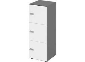 4032062314272 - Schließfachschrank Topas Line 3 Ordnerhöhen 3 Fächer Zahlenschloss B 400 x T 420 x H 1100 mm graphit weiß 4032062314272 - Schließfachschrank Topas Line 3 Ordnerhöhen 3 Fächer Zahlenschloss B 400 x T 420 x H 1100 mm graphit weiß