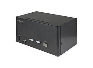0065030881784 - StarTechcom 2 Port DisplayPort KVM Switch - 4K 60 Hz UHD HDR - DP 12 KVM Umschalter mit USB 30 Hub mit 2 Anschlüssen (5 Gbit s) und 4x USB 20 HID Anschlüssen Audio - Hotkey - TAA (SV231TDPU34K) - KVM- Audio-Switch - 2 Anschlüsse - TAA-konform