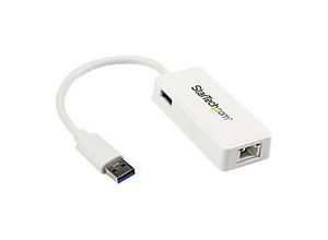 0065030851909 - StarTechcom USB 30 SuperSpeed auf Gigabit Ethernet Lan Adapter mit USB Port - 10 100 1000 RJ45 NIC Netzwerkadapter - St Bu - Weiß - Netzwerkadapter - USB 30 - Gigabit Ethernet 0065030851909 - StarTechcom USB 30 SuperSpeed auf Gigabit Ethernet Lan Adapter mit USB Port - 10 100 1000 RJ45 NIC Netzwerkadapter - St Bu - Weiß - Netzwerkadapter - USB 30 - Gigabit Ethernet