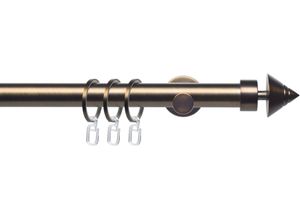 4016318375125 - Gardinenstange LIEDECO CELKEGEL01SG1L Gr 1 braun (bronzefarben) L120cm Ø25mm Metall Gardinenstangen 1-läufig im Fixmaß Ø 25 mm