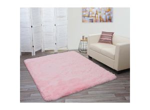4057651358352 - Teppich MCW-F69 Shaggy Läufer Hochflor Langflor Stoff Textil flauschig weich 230x160cm ~ rosa 4057651358352 - Teppich MCW-F69 Shaggy Läufer Hochflor Langflor Stoff Textil flauschig weich 230x160cm ~ rosa