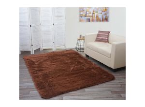 4057651358222 - Teppich MCW-F69 Shaggy Läufer Hochflor Langflor Stoff Textil flauschig weich 230x160cm ~ dunkelbraun 4057651358222 - Teppich MCW-F69 Shaggy Läufer Hochflor Langflor Stoff Textil flauschig weich 230x160cm ~ dunkelbraun