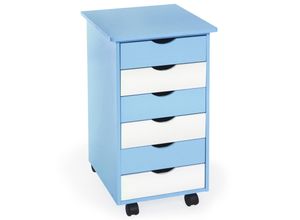 4260182879696 - tectake® Rollcontainer aus Holz 4 leichtgängige drehbare Doppelrollen einfache Montage 36 x 40 x 65 cm 4260182879696 - tectake® Rollcontainer aus Holz 4 leichtgängige drehbare Doppelrollen einfache Montage 36 x 40 x 65 cm