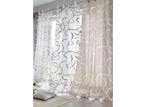 6943755976722 - Gardine HEINE HOME Gardinen Gr 225 cm Universalzugband Universalzugband 140 cm grau (weiß grau) 6943755976722 - Gardine HEINE HOME Gardinen Gr 225 cm Universalzugband Universalzugband 140 cm grau (weiß grau)