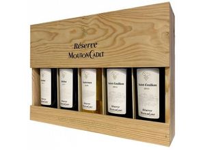 3262156116623 - 5 Flaschen Set - Mouton Cadet Réserve - Baron Philippe de Rothschild - in Original Holzkiste 3262156116623 - 5 Flaschen Set - Mouton Cadet Réserve - Baron Philippe de Rothschild - in Original Holzkiste