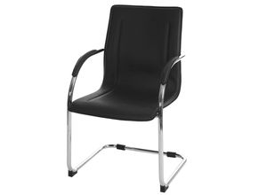 4057651526447 - Esszimmerstuhl Perm Freischwinger Küchenstuhl Lehnstuhl Stuhl Stahl ~ schwarz 4057651526447 - Esszimmerstuhl Perm Freischwinger Küchenstuhl Lehnstuhl Stuhl Stahl ~ schwarz