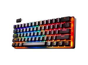 5707119047968 - Steelseries Apex Pro Mini Wireless Bluetooth® Funk Gaming-Tastatur Abnehmbares Kabel Beleuchtet Integrierter Profilspeicher Deutsch QWERTZ Windows® Schwarz 5707119047968 - Steelseries Apex Pro Mini Wireless Bluetooth® Funk Gaming-Tastatur Abnehmbares Kabel Beleuchtet Integrierter Profilspeicher Deutsch QWERTZ Windows® Schwarz