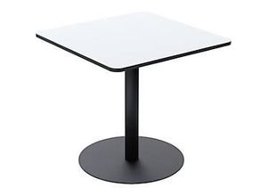 3660141226478 - Bistrotisch Paperflow Mezzo melaminharzbeschichtete MDF-Platte Stahlgestell quadratisch B 800 x T 800 x H 750 mm weiß mattschwarz
