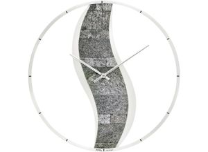 4037445158290 - Wanduhr AMS W9646 grau (anthrazit) Wanduhren B H L 5cm QuarzuhrHolzWohnzimmerEsszimmerKücheArbeitszimmerBüroØ40cm