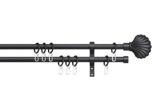 4042627051788 - Gardinenstange INDEKO Volterra Gardinenstangen Gr L 120 cm Ø 16 mm 1 St 2 läufig schwarz Gardinenstangen Wandmontage Komplett-Set inkl Ringen und Montagematerial 4042627051788 - Gardinenstange INDEKO Volterra Gardinenstangen Gr L 120 cm Ø 16 mm 1 St 2 läufig schwarz Gardinenstangen Wandmontage Komplett-Set inkl Ringen und Montagematerial