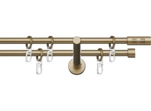 4042627048719 - Gardinenstange INDEKO Teneriffa Gardinenstangen Gr L 160 cm Ø 12 mm 1 St 2 läufig goldfarben (goldfarben messingfarben) Gardinenstangen Komplett-Set inkl Ringen und Montagematerial 4042627048719 - Gardinenstange INDEKO Teneriffa Gardinenstangen Gr L 160 cm Ø 12 mm 1 St 2 läufig goldfarben (goldfarben messingfarben) Gardinenstangen Komplett-Set inkl Ringen und Montagematerial