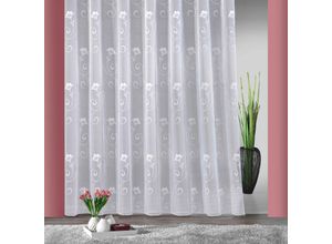 4005385486476 - Gardine WECKBRODT Lilly weiß B744cm H95cm Jacquard Polyester Gardinen Jacquard strukturiert AlloverMotivfloralBleiband nach Maß Store 4005385486476 - Gardine WECKBRODT Lilly weiß B744cm H95cm Jacquard Polyester Gardinen Jacquard strukturiert AlloverMotivfloralBleiband nach Maß Store