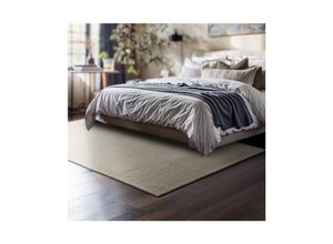 4061173261830 - tectake® Kurzflorteppich - 120 x 170 cm - Sand - Teppich für Wohnzimmer Schlafzimmer Esszimmer - Pflegeleicht und waschbar - Rutschfeste Unterlage - Allergikerfreundlich - Verschiedene Größen und Farben