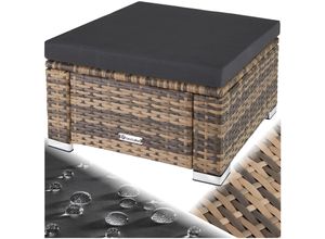 4061173116406 - tectake® Rattan Sitzhocker widerstandsfähig einfacher Aufbau 53 x 53 x 26 cm