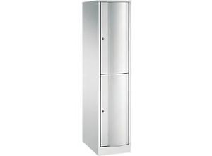 4061261437352 - Garderobenspind Resisto 1 Abteil 2 Fächer B 396 x T 640 x H 1950 mm Lichtgrau Lichtblau