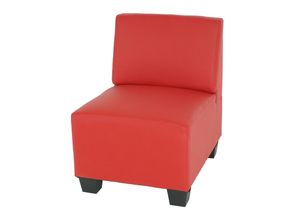 4052826123377 - Modular Sessel ohne Armlehnen Mittelteil Moncalieri Kunstleder ~ rot 4052826123377 - Modular Sessel ohne Armlehnen Mittelteil Moncalieri Kunstleder ~ rot