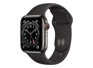 0190199836570 - REFURBISHED – Watch Series 6 GPS + Cellular 40mm Stainless Steel Graphite Sportband Black - Sehr Gut 0190199836570 - REFURBISHED – Watch Series 6 GPS + Cellular 40mm Stainless Steel Graphite Sportband Black - Sehr Gut