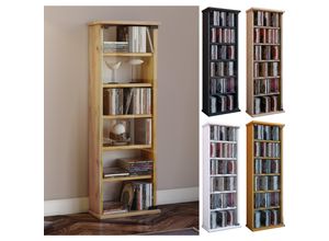 4012246252170 - CD Regal Holz platzsparender CD Schrank mit ESG-Sicherheitsglastüren für 150 CDs oder 65 DVDs oder 36-Videos Maße H 92 x B 31 x T 18 cm elegantes DVD Regal stehend Blu ray Regal CD Regal - Vetro