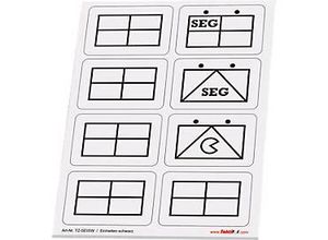 4260291141264 - Taktische Zeichen Taktifol Einheiten rechteckig selbsthaftend beschriftbar trocken abwischbar L 46 x B 32 mm schwarz 8 Zeichen