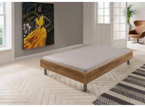 4038062070620 - Bett WIMEX Easy große Auswahl an Größen und Farben auch in Komforthöhe braun (plankeneichefarben alufarben) H46cm L210cm Betten ohne Kopfteil ideal unter Dachschrägen oder Fenster 4038062070620 - Bett WIMEX Easy große Auswahl an Größen und Farben auch in Komforthöhe braun (plankeneichefarben alufarben) H46cm L210cm Betten ohne Kopfteil ideal unter Dachschrägen oder Fenster