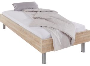 4038062064230 - Bett WIMEX Easy große Auswahl an Größen und Farben auch in Komforthöhe braun (struktureichefarben hell alufarben) H46cm L210cm Betten ohne Kopfteil ideal unter Dachschrägen oder Fenster 4038062064230 - Bett WIMEX Easy große Auswahl an Größen und Farben auch in Komforthöhe braun (struktureichefarben hell alufarben) H46cm L210cm Betten ohne Kopfteil ideal unter Dachschrägen oder Fenster