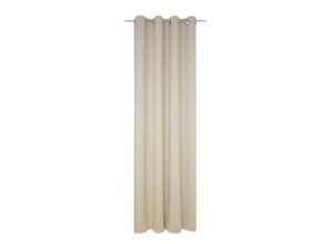 4004567406202 - Vorhang WIRTH Dim out beige Gardinen 405cm Ösen 142cm Polyester nach Maß B142cm H405cm
