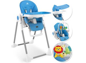 4260663283189 - KIDIZ® 3in1 Hochstuhl Kinderhochstuhl inkl Spielbügel  Babyliege  Kombihochstuhl Babyhochsitz 7 höhenverstellbar Verstellbare Rückenlehne  mitwachsend ab 0 Monate bis 6 Jahre Babystuhl