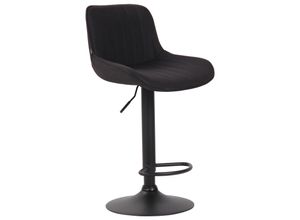 4251756454876 - Barhocker Lentini Stoff I Thekenhocker Höhenverstellbar I Barstuhl Mit Fußstütze I 360° Drehbar I Tresenhocker Mit Trompetenfuß