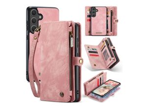 4255785153670 - Für Samsung Galaxy S25 5G Kunstleder Multifunktion Tasche Hülle Pink 4255785153670 - Für Samsung Galaxy S25 5G Kunstleder Multifunktion Tasche Hülle Pink
