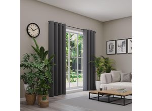 4006470548048 - Vorhang NEUTEX FOR YOU INSULA Nach Maß grau (dunkelgrau) B137cm H240cm Polyester Gardinen Uni-Dimout für starke Verdunklung nach Maß 4006470548048 - Vorhang NEUTEX FOR YOU INSULA Nach Maß grau (dunkelgrau) B137cm H240cm Polyester Gardinen Uni-Dimout für starke Verdunklung nach Maß
