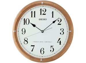 4517228825569 - Funkwanduhr SEIKO braun (erlefarben) Wanduhren Ø 31cm Quarzuhr Wohnzimmer Esszimmer Arbeitszimmer Küche 4517228825569 - Funkwanduhr SEIKO braun (erlefarben) Wanduhren Ø 31cm Quarzuhr Wohnzimmer Esszimmer Arbeitszimmer Küche